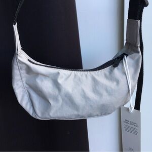 baggu mini crescent sling crossbody bag gray grey